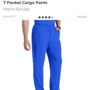 Mens Barco One scrub pant Cobalt blue